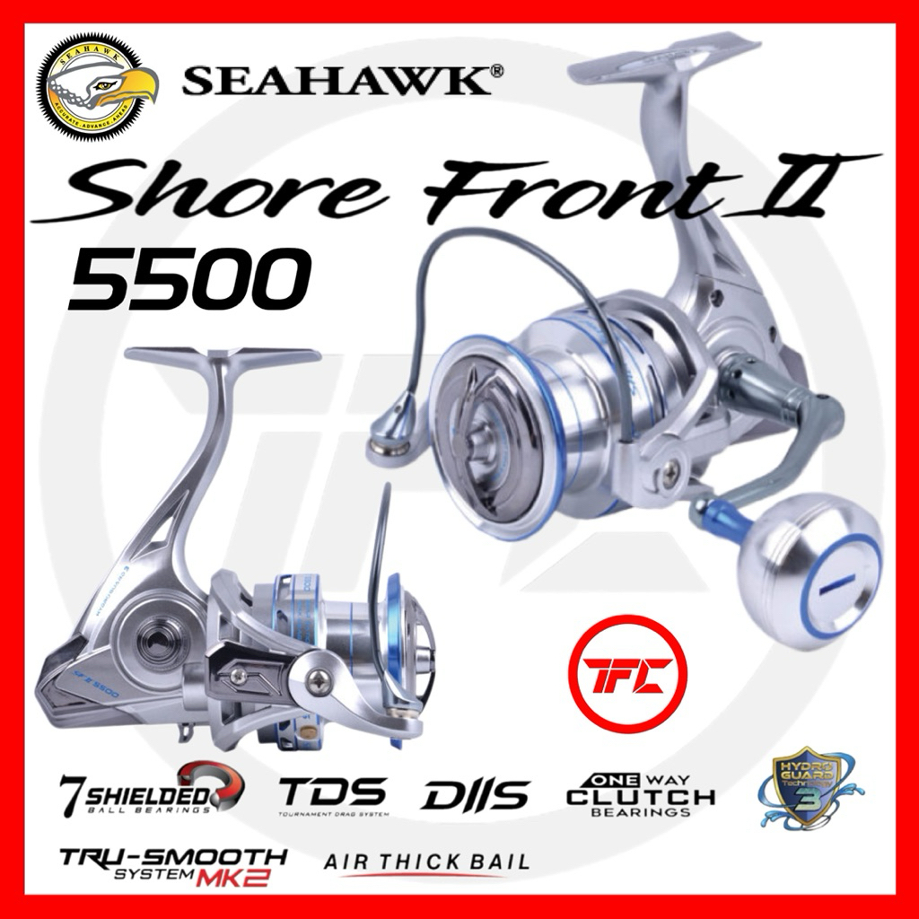 SEAHAWK SHORE FRONT II 2 5500 Spinning Reel Surf Casting SW Pantai ...
