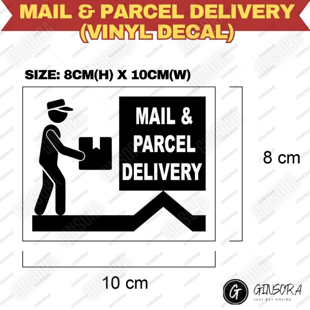 Vinyl Decal Mail & Parcel Delivery Cut out Sticker – Custom Name Logo ...