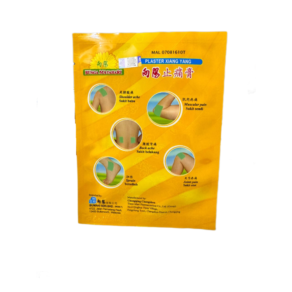 PLASTER XIANG YANG 2S 香阳 pain reliever 2电 | Shopee Singapore