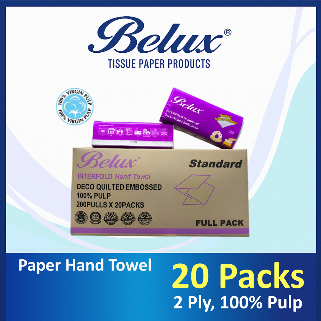 Belux QE Inter Fold / V Fold / Interfold Paper Hand Towel Tissue 2 PLY ...