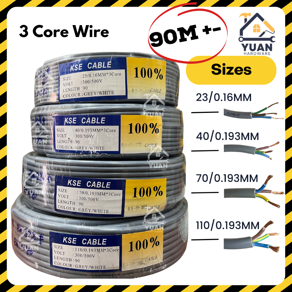 [90m±] 3 Core Flexible Cable Wire | 3 Core Cable Wire | Light Wire ...