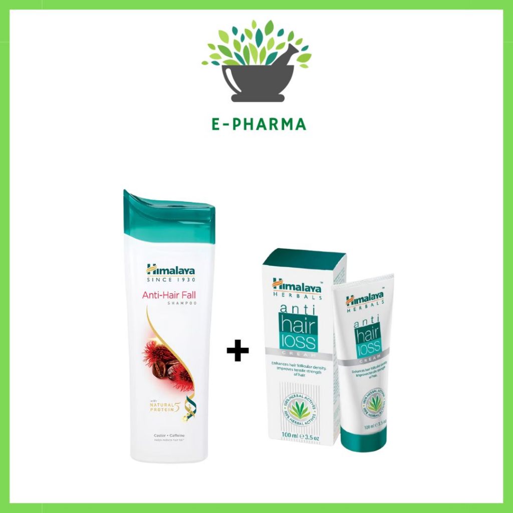 HIMALAYA Herbals Anti-Hair Fall Shampoo 400ml + Hair Revival Cream ...