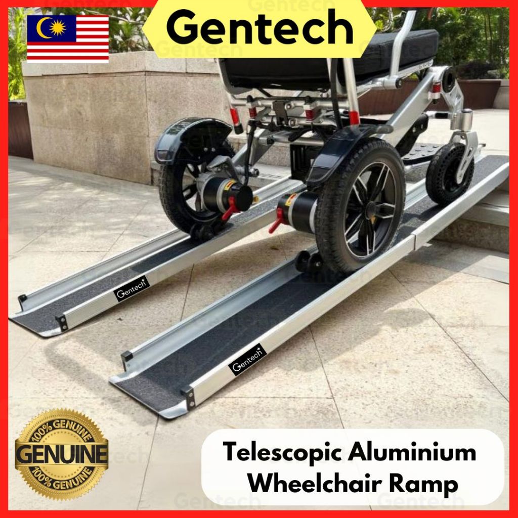 Telescopic Aluminium Wheelchair Ramp 2ft/3ft/5ft Lightweight 150KG ...