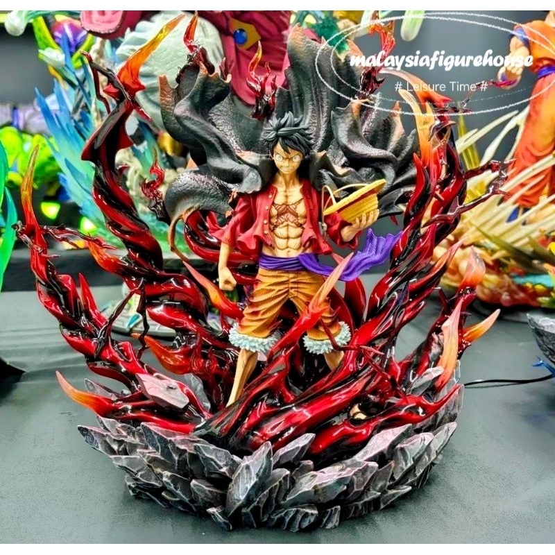 40CM ONE PIECE TH HAKI MONKEY D LUFFY LED LIGHT UP COPY RESIN FIGURE ...