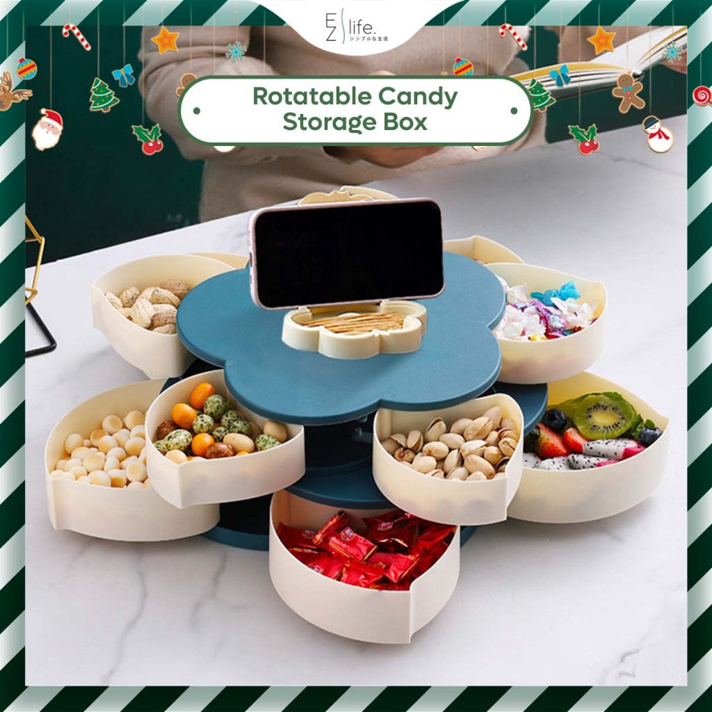 Clearance Double-layer Rotatable Candy Box Festival Hari Raya Snack ...