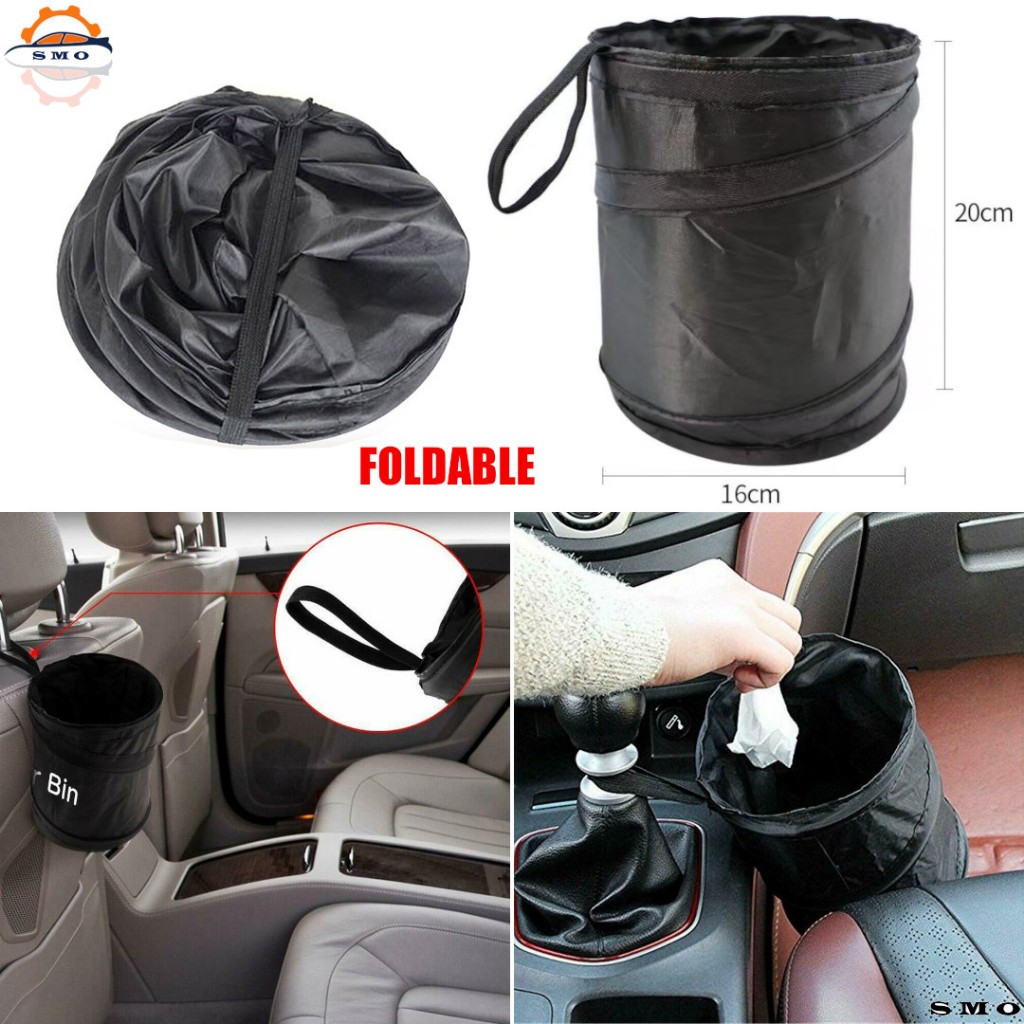 Car Dustbin Portable Rubbish Trash Bin Bag Pop Up Dustbin Travel