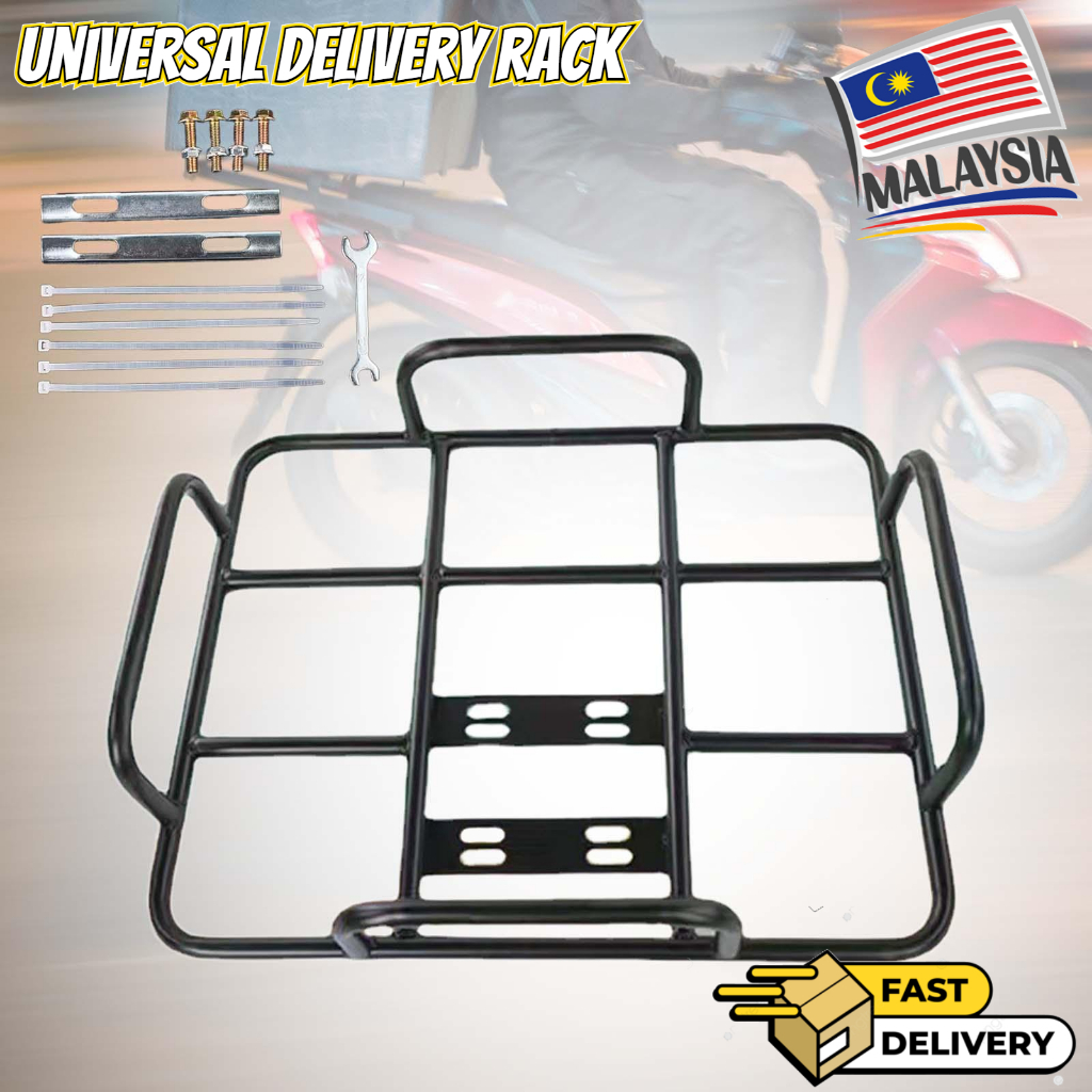 Motorcycle Delivery Bag Rack Universal Carrier Grab/Foodpanda/Lalamove ...
