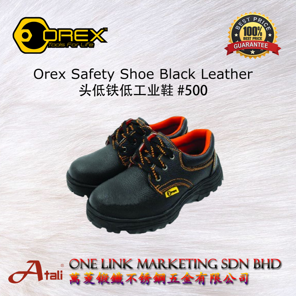 OREX SAFETY SHOE BLACK LEATHER 500 (LOW CUT / 低 ) 头 底 铁 低 工 业 鞋 ...