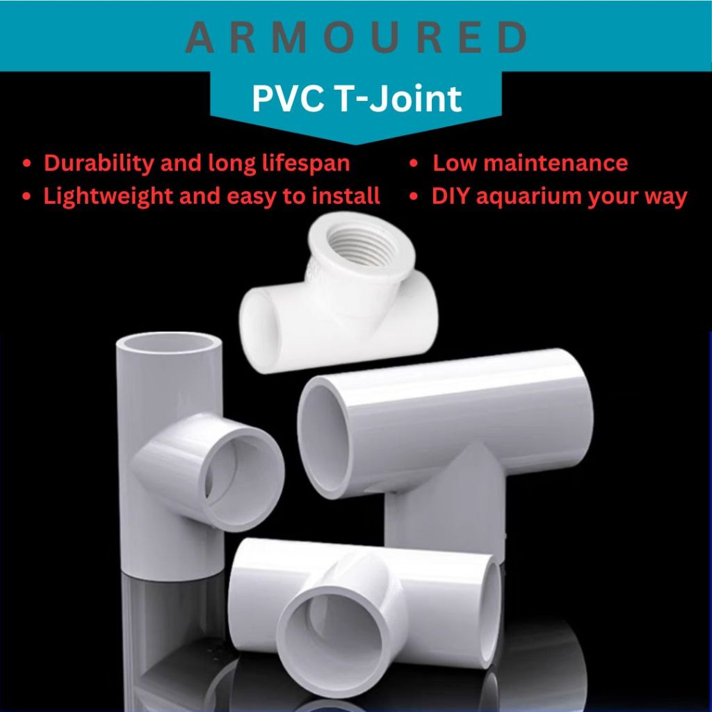 ️ PVC T Joint 3 Way Connector One Side Inner Threaded for Pipe Fitting ...
