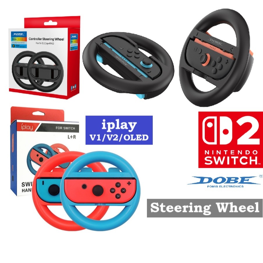 iPlay Dobe Nintendo Switch 2 OLED V1 V2 Joycon Steering Wheel | Shopee ...
