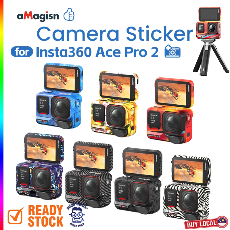 AMAGISN Insta360 Ace Pro 2 Body Sticker Decals Action Camera Body Skin ...