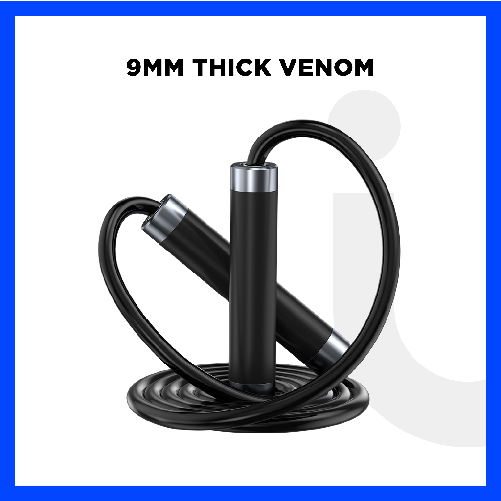VENOM 9mm Professional Heavy Jump Rope Weighted Tali Lompat Berat ...