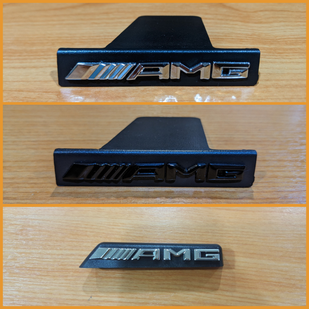 AMG Panamericana Front Grille Emblem - Chrome Badge For Mercedes C63, S63, GT63 Models