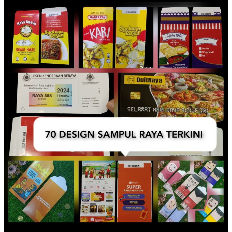 SAMPUL RAYA 2024 110 DESIGN viral satu paket 5 keping ready stock eid ...
