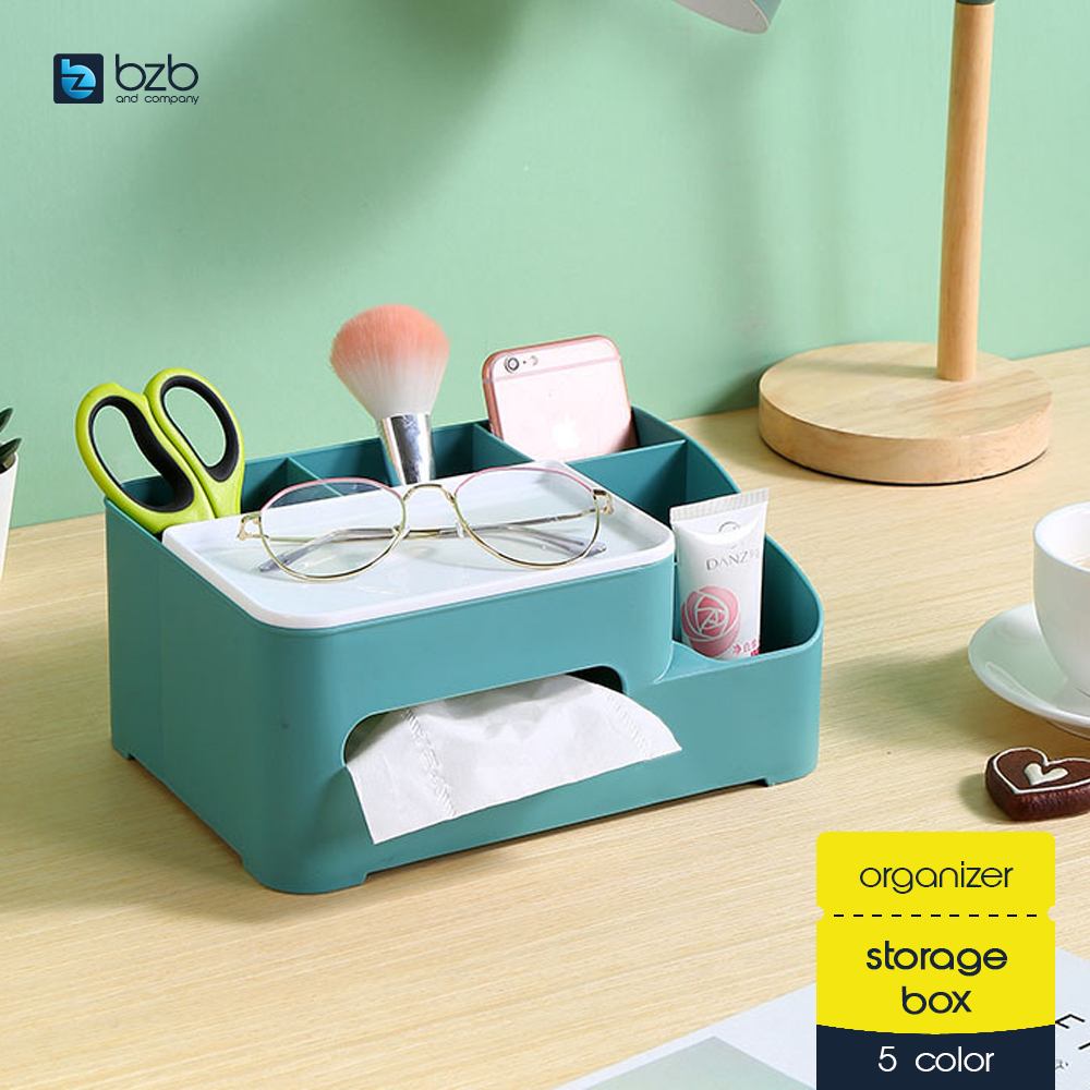 Tissue Paper Storage Box Multipurpose Skincare Cosmetic Desktop ...
