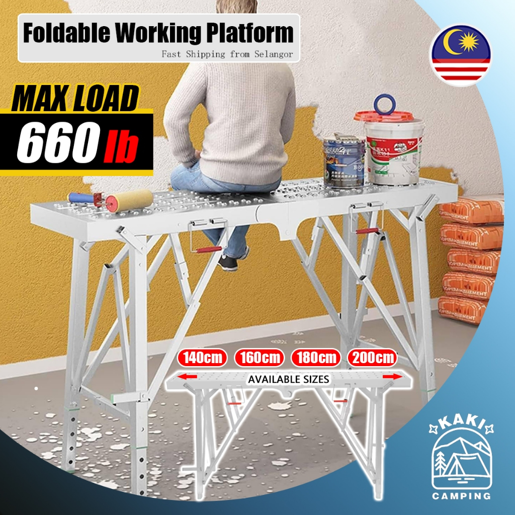 Telescopic Foldable Workbench Platform High Stool Scaffolding Plaster ...