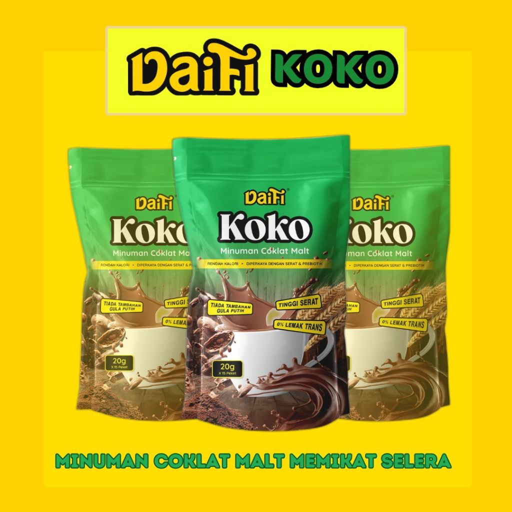 Dafi Koko 3 in 1 (Delysh) Delicious Cocoa Without White Sugar Low ...