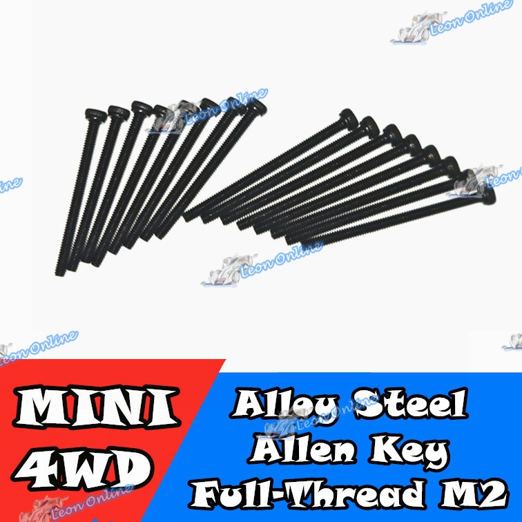 Skru Alloy Steel Allen Key Full-Thread Screw M2 25mm / 30mm untuk ...