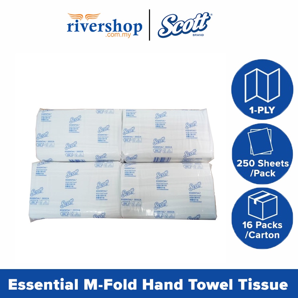 SCOTT Essential Multi-Fold Hand Towel Paper (4pkts) / Hand Towel Tissue ...