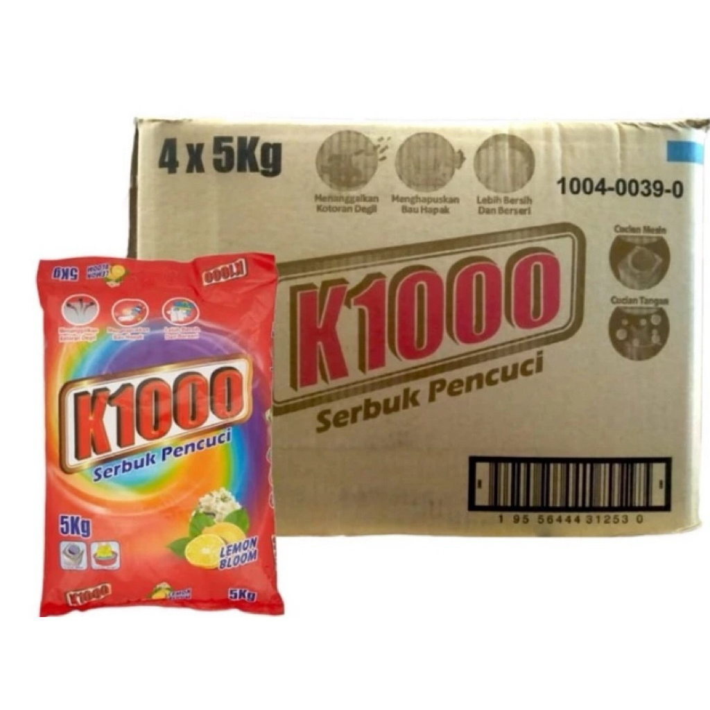 K1000 Lemon Bloom Detergent Powder 5kgX4(1CTN) | Shopee Singapore