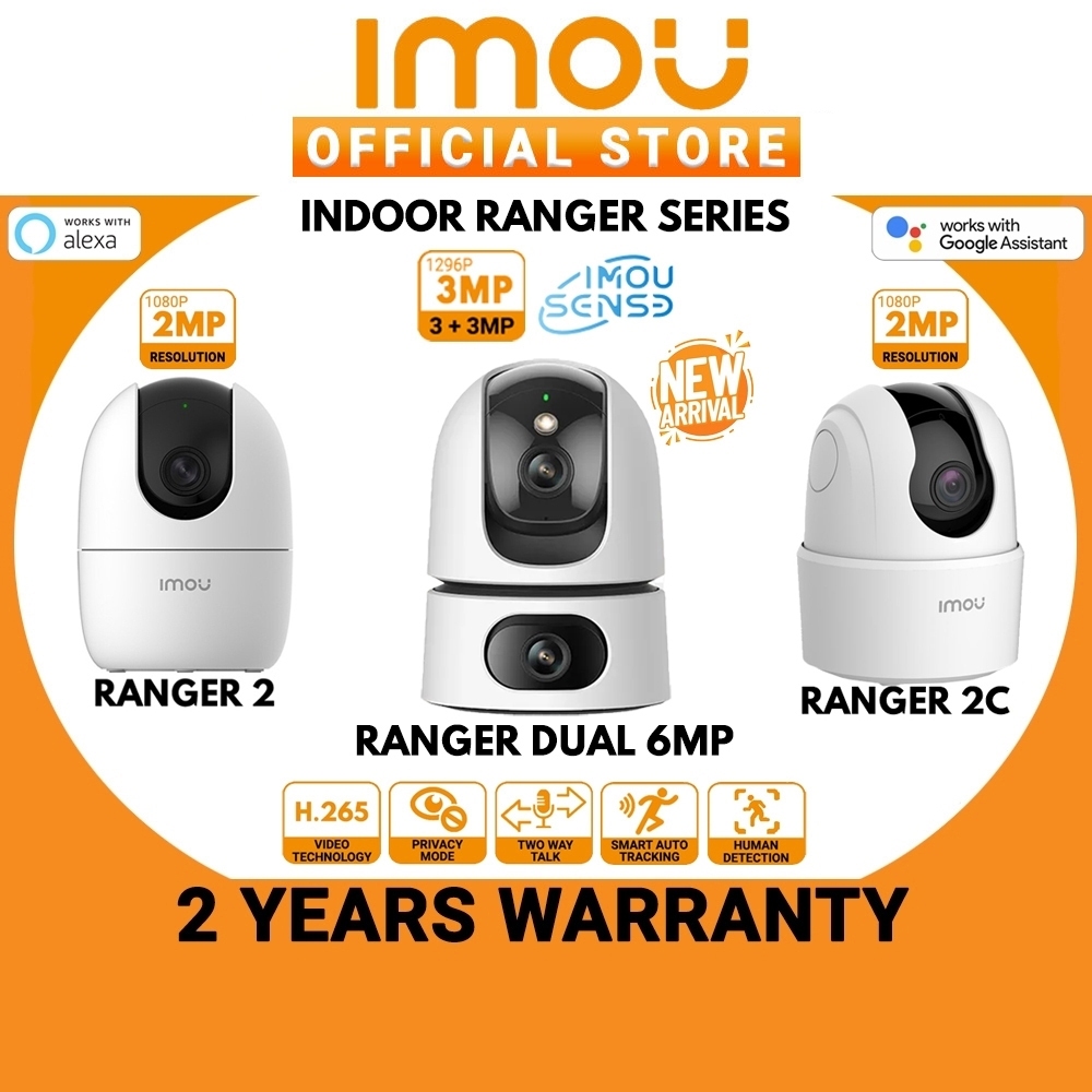 Imou Ranger 2/2C 2MP/1080P Ranger Dual 6MP 3+3MP AI Human Detection Two ...