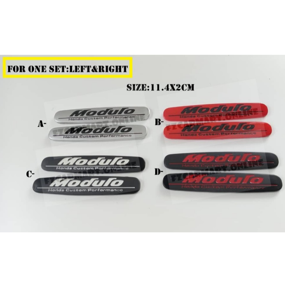 HONDA MODULO SIDE SKIRT EMBLEM LOGO - (ABS) | Shopee Singapore