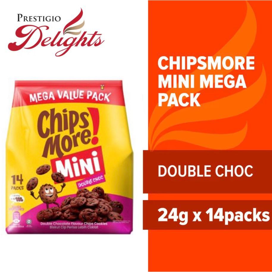 Chipsmore Mini Mega Value Pack Chocolate Chip Cookies 14x24g | Shopee ...