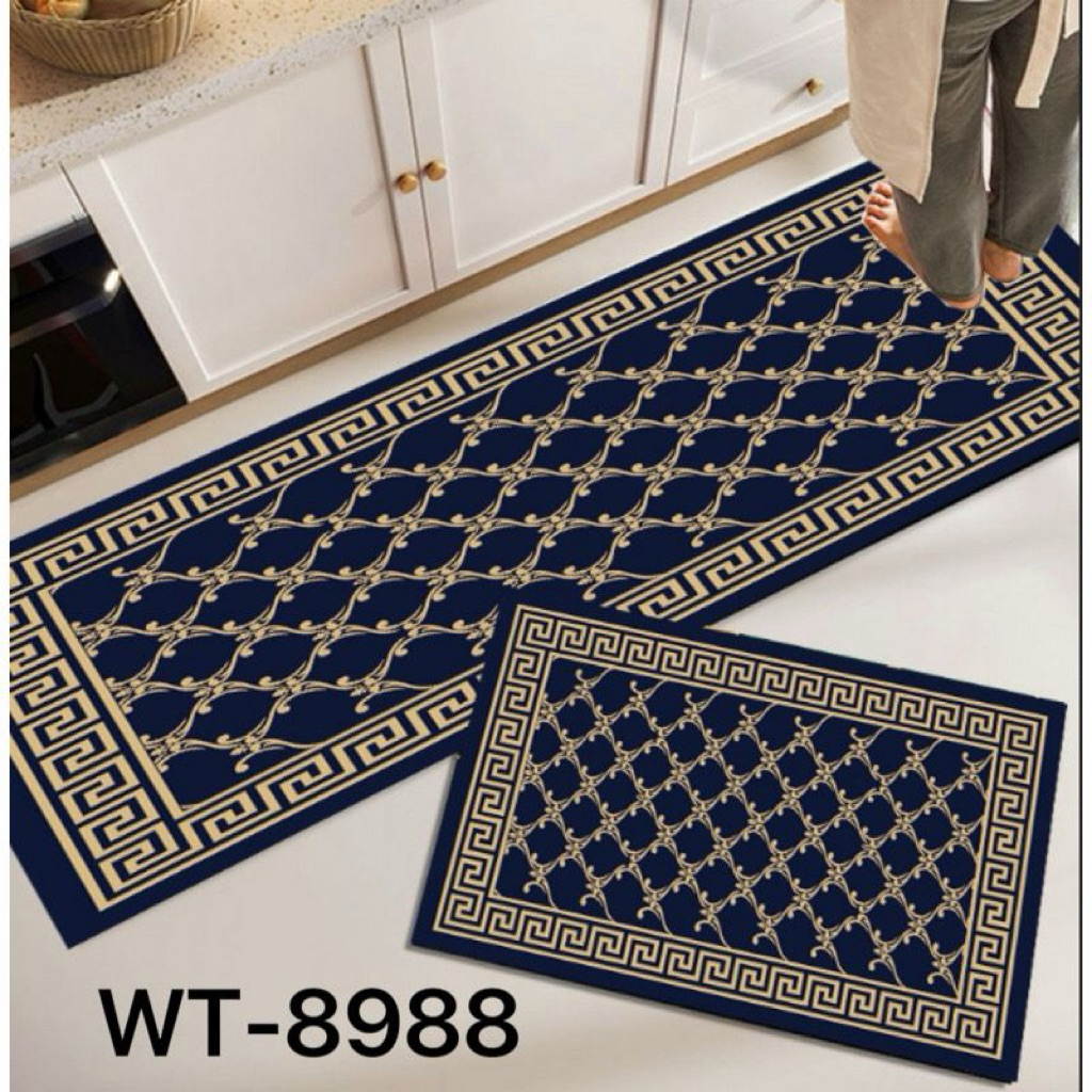 S FOOTWEAR (2 IN 1) kitchen foot mat 1 set of modern 3D design pattern ...