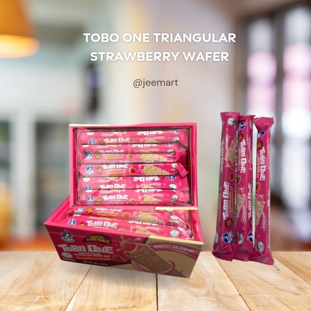 TOBO ONE CENTER FILLED TRIANGULAR WAFER STRAWBERRY FLAVOUR (12GM X ...