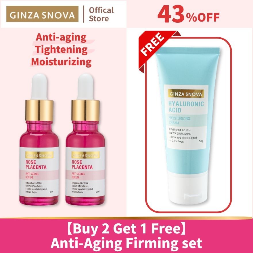 Mid Year Sale！GINZA SNOVA Rose Placenta Anti-Aging Booster Serum