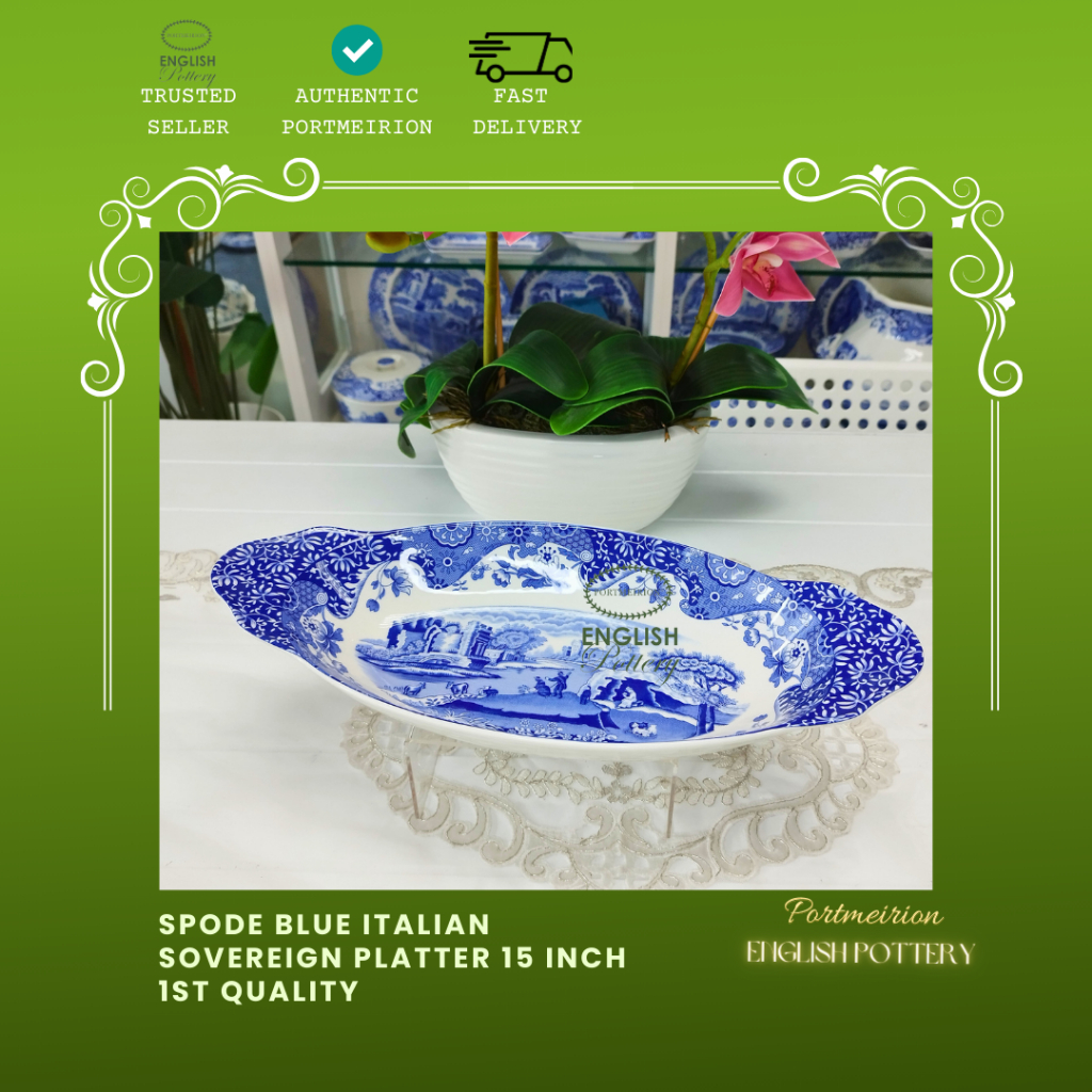 Spode Blue Italian Sovereign Platter 15 inch 1st Quality (CHN) | Shopee ...