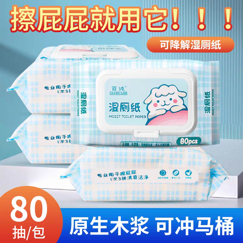 SHOUCHUN Wet Tissue Moist Toilet Paper 首纯湿厕纸 | Shopee Singapore