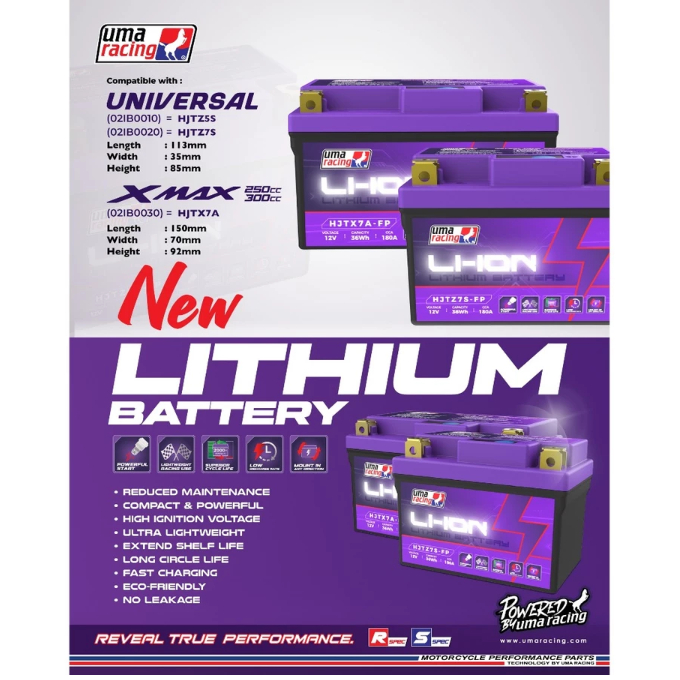 Uma Racing Ytz Ytz S Ytx Y Y Zr Rs Rsx Nvx Xmax Lithium Battery