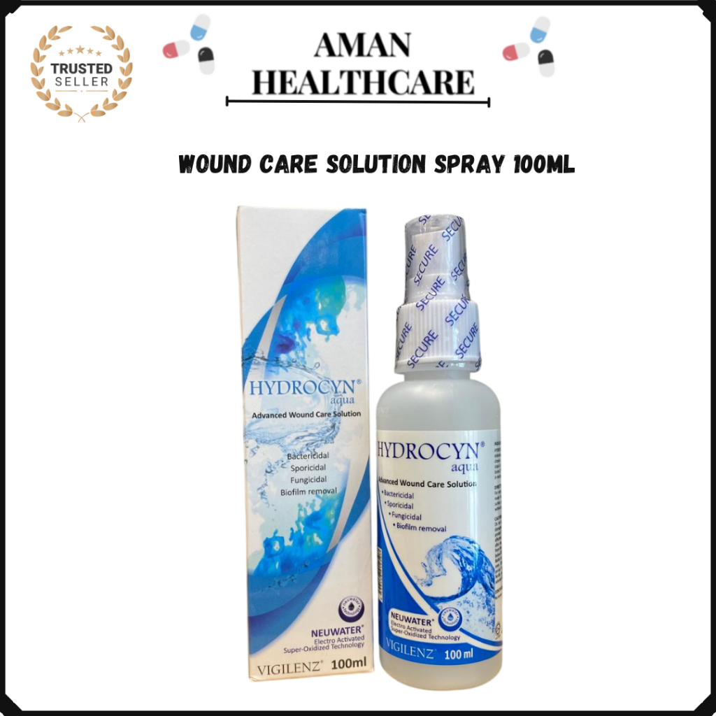 HYDROCYN AQUA ADVANCED WOUND CARE SOLUTION SPRAY 100ML | Shopee Singapore