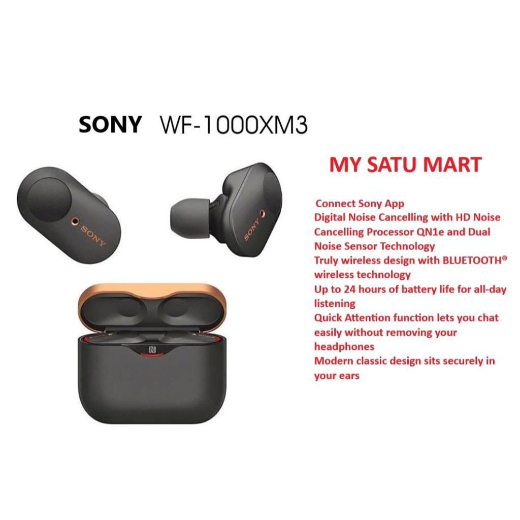 Noise Cancelling Sony Wf1000xm3 Connect WF-1000XM3 Wireless Noise