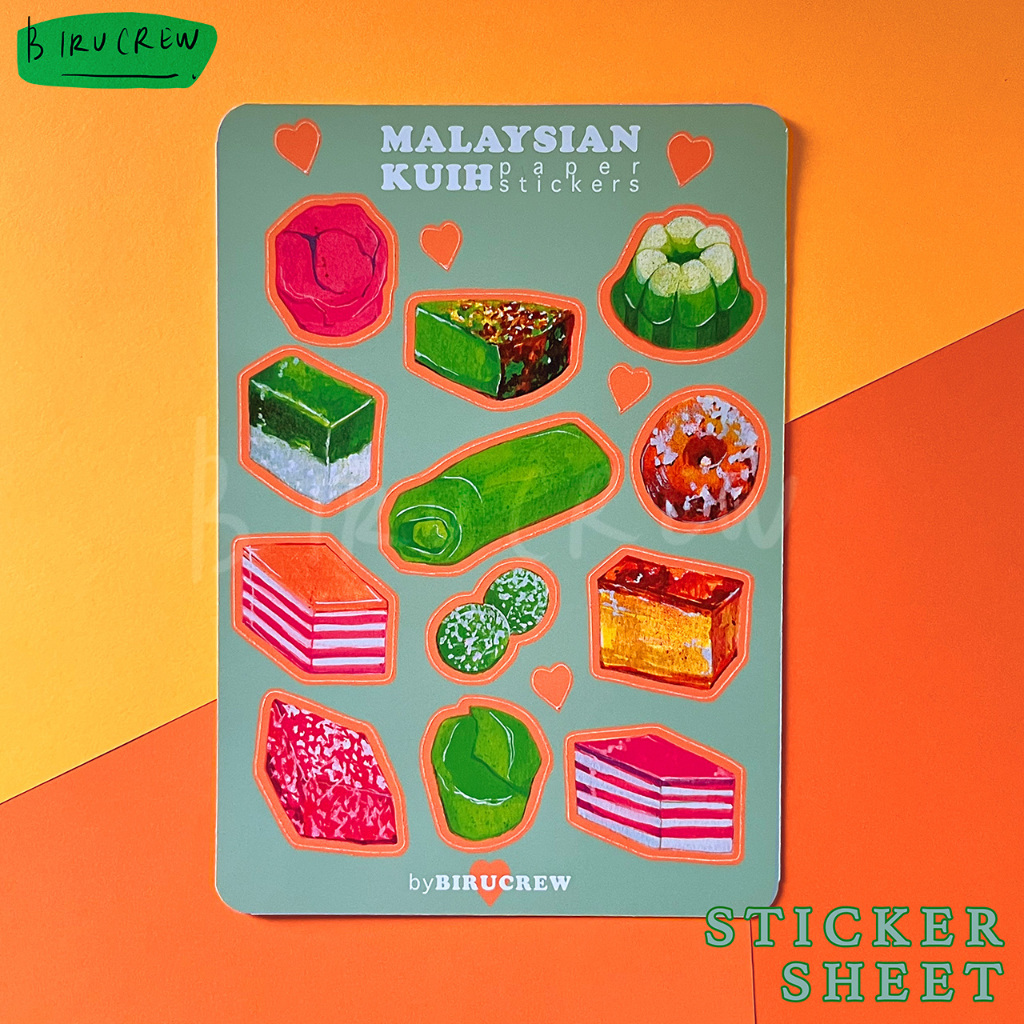 Malaysian Kuih and Sweets Sticker Sheet - for laptop, notebooks, tablet ...