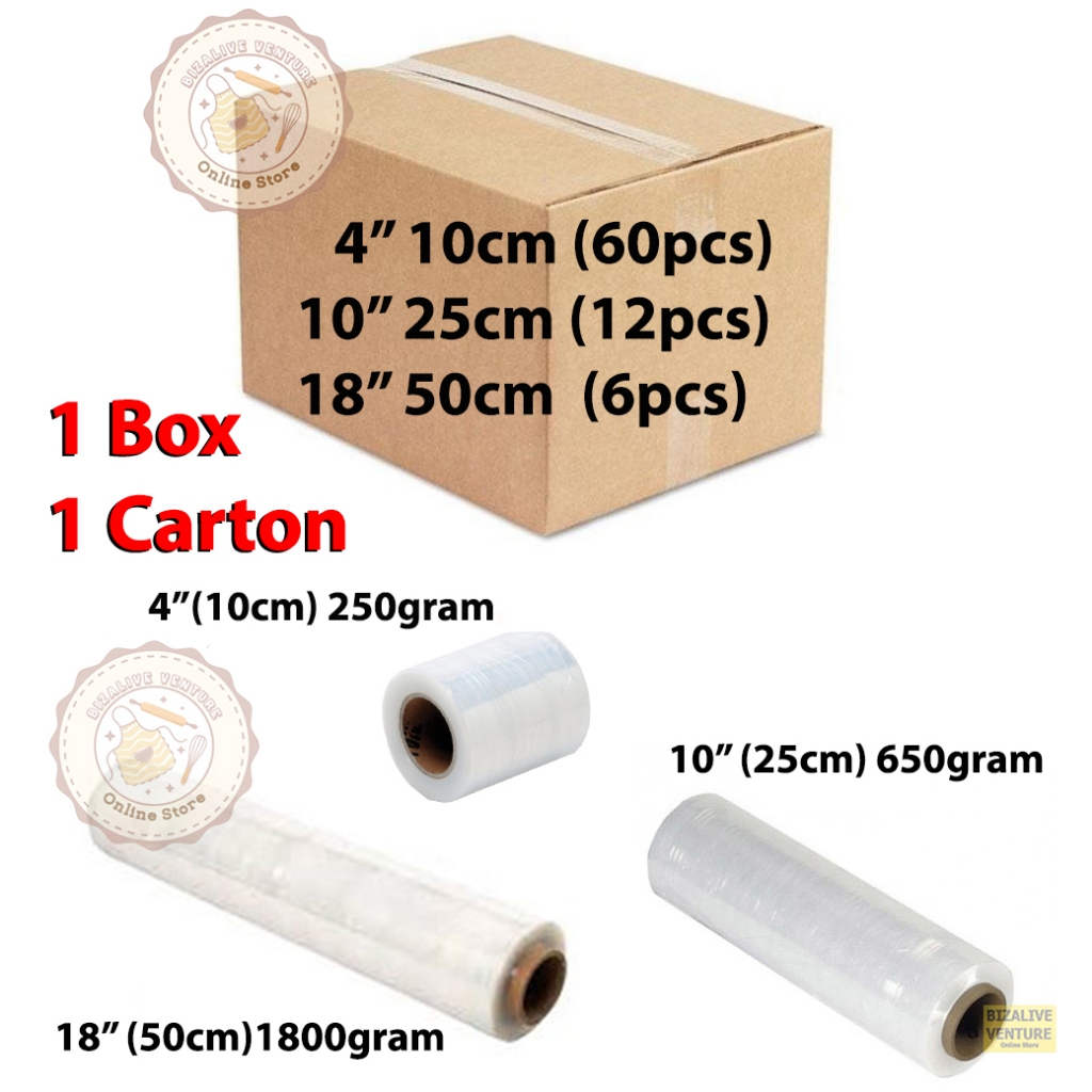 (1 Box) PP Plain transparent Stretch Film | Wrapper | Plastic Pallet ...