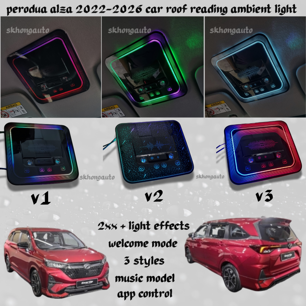 perodua alza 2023-2025+ VE smart rgb car roof ambient light universal ...