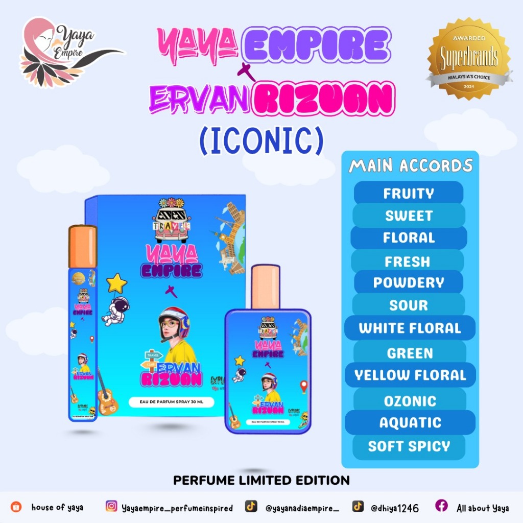 YAYA EMPIRE X ERVAN RIZUAN IC0NIC PERFUME EDITION 10ML 35ML | Shopee ...