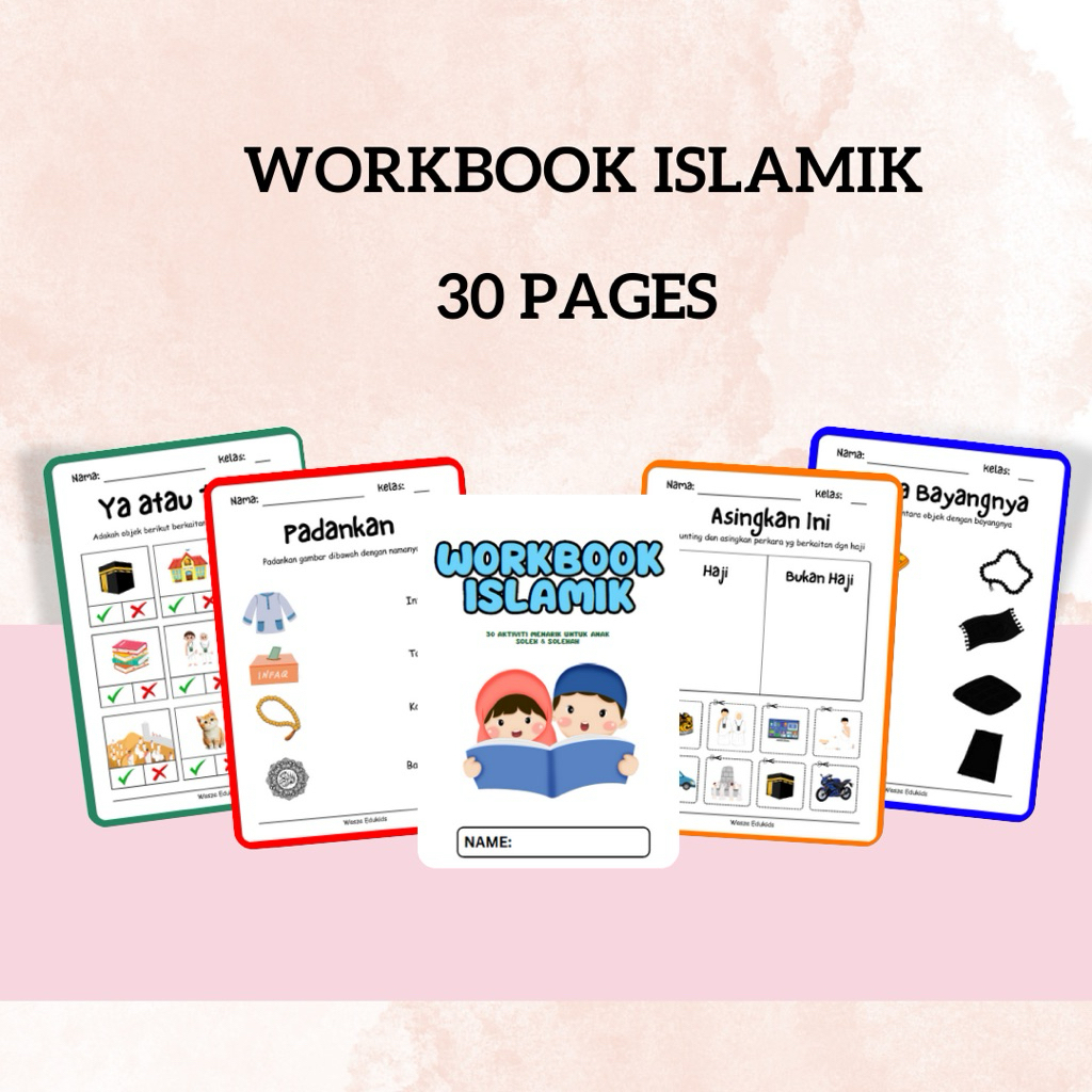 workbook islamik for kindergarten / worksheet islamic | Shopee Singapore