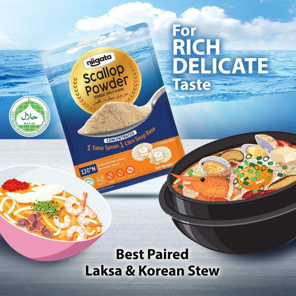 Niigata Serbuk Kapis- Scallop Powder Umami For RICH DELICATE Taste 100G ...