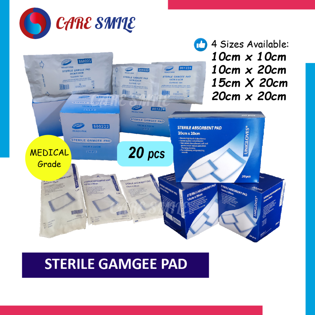 [FULL Box 20s] Sterile Absorbent Pad Gamgee Pad - High Absorbency ...