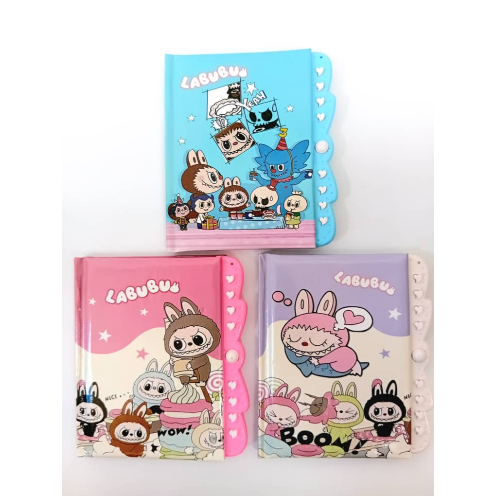 Available A5 Labubu Fancy Password Note Book Design / Labubu Buku Kata ...