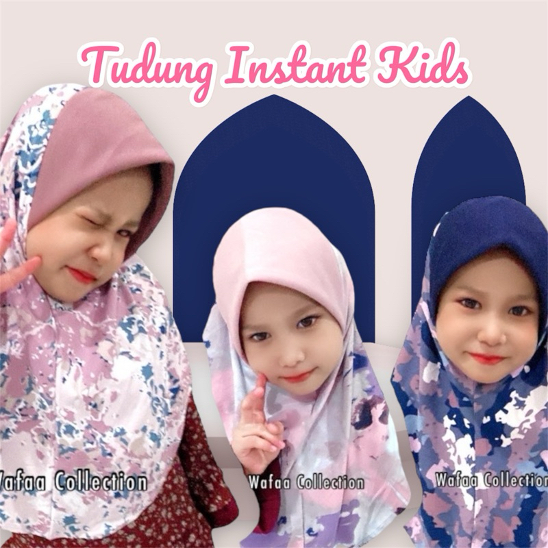 Children'S Instant Hijab Size S Pastel Color Pattern | Kids Hijab ...