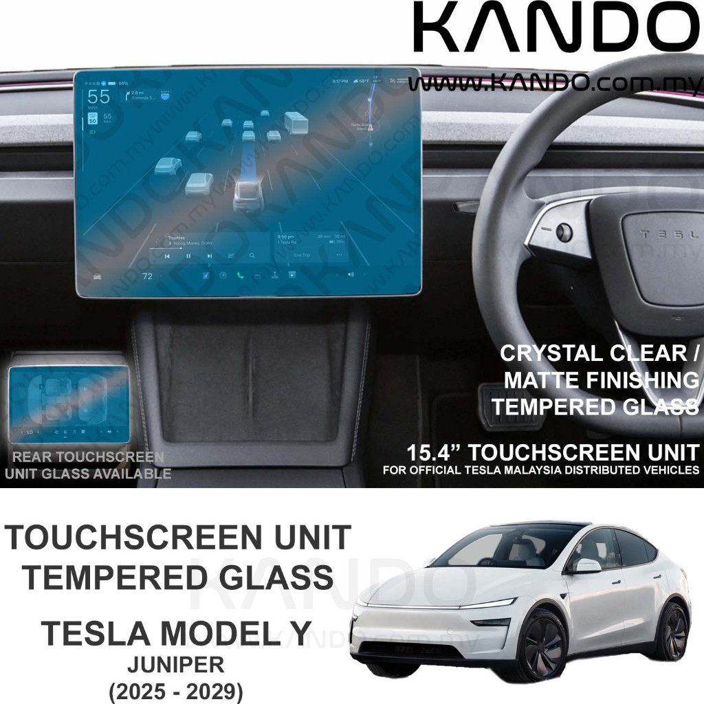 TESLA Model Y Juniper Tempered Glass Protector Tesla Model Y Tempered ...