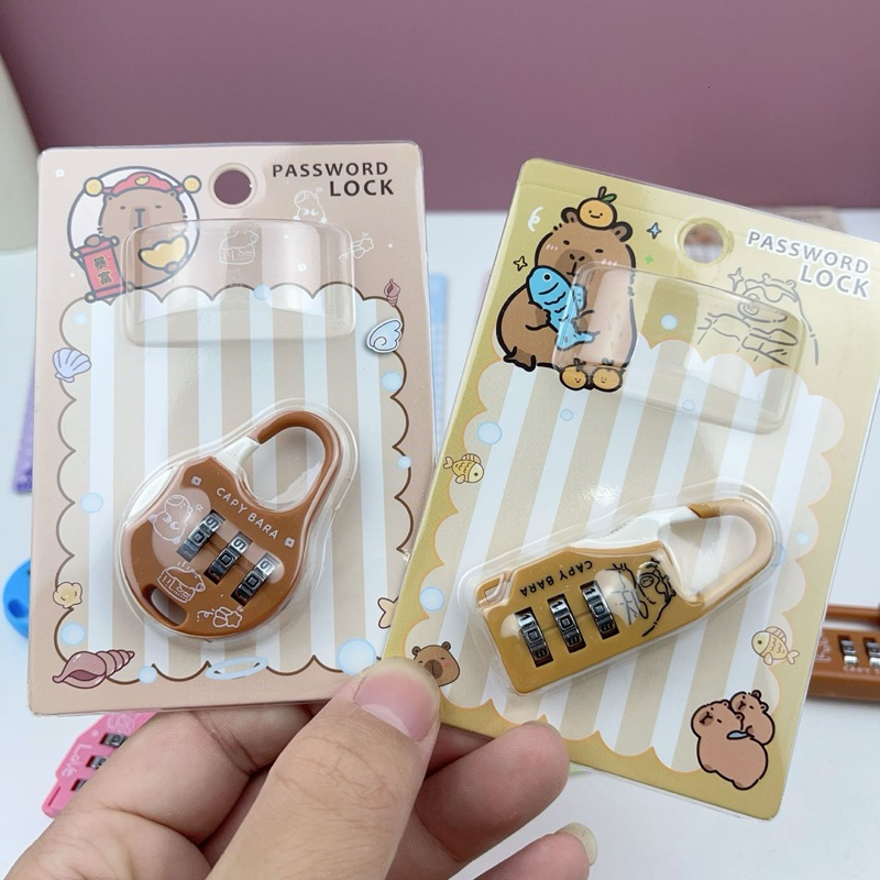 sanrio capybara mini lock Password Cartoon 3 Digit luggage Combination ...