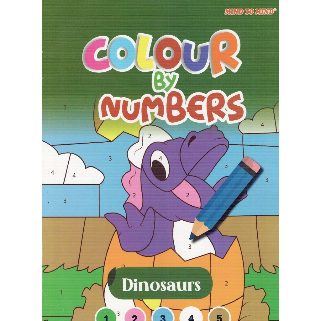 CHILDREN'S BOOK: COLOR BY NUMBERS DINOSAUR (2025) | Shopee Singapore