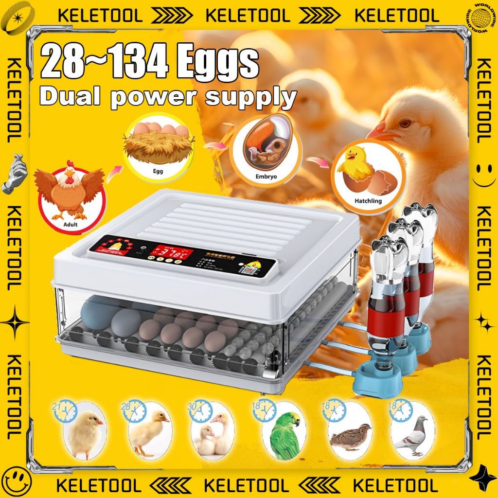 MESIN 134 Eggs Auto Turning Incubator Thermostatic Hatching Machine ...