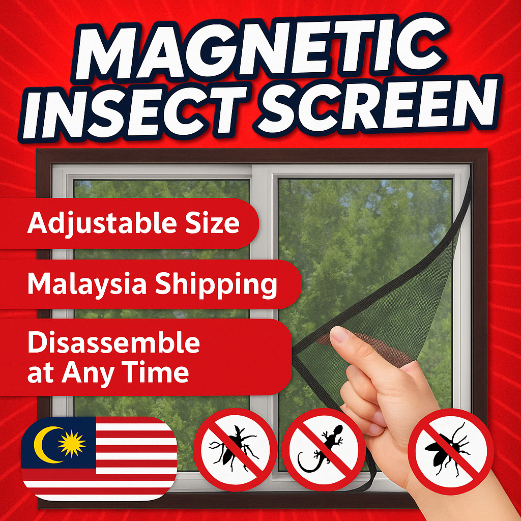 Magnetic Screen Sticky Type ( Full Set - ALL Frame ) DIY Insect Screen ...