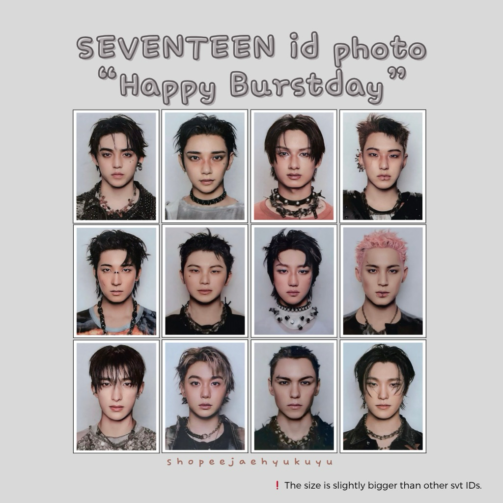 NEW] SEVENTEEN SVT ID Photo Passport Set 13 Members Happy Burstday
